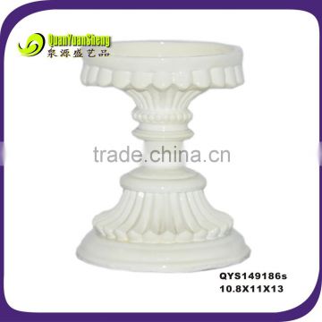 white color polyresin candle holder