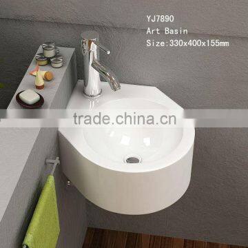 7890 Ceramic Bathroom Rectangular Save Spaces Wall hung basin sink cloakroom wash basin