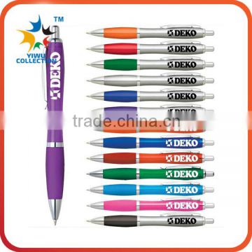 Multicolor promotional ball pen plastic pen ball-point pen