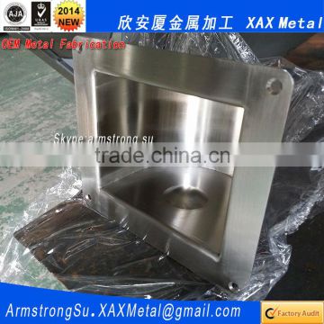 XAX102RH OEM metal fabrication 304 316 stainless steel recessed Toilet Roll Holder