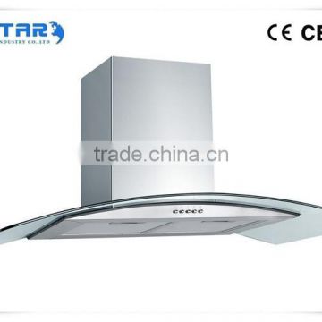 2016 hot sale range hood EC1219A-S glass cooker hood from China