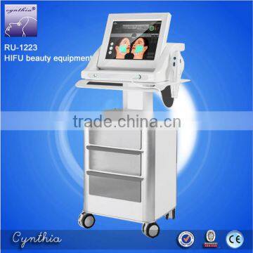 High Focused Ultrasonic Hifu Machine Korea High Skin Tightening Intensity Focused Ultrasound Beauty Equipment Cynthia RU1123B Portable High Frequency Face Machine