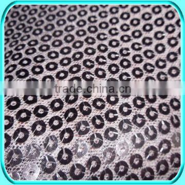 5mm SILVER SPANGLE EMBROIDERY FABRIC/5MM SILVER SEQUENCE EMBROIDERY FABRIC
