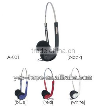 comfortable wearing lightweighted diesign 2 pin cheap airline headband headsets for promotion