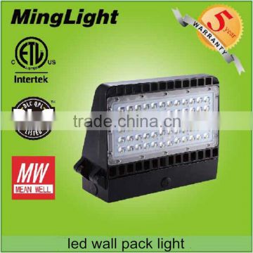 ETL DLC approved high lumen outdoor wall mounted light 120w led wall pack light