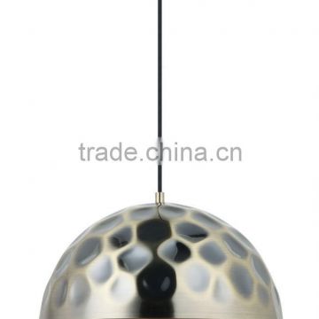 Pendant Light Rustic Style Brass Pendant Lamp with Dome Shade Lamp E27
