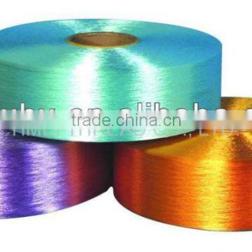 Dope dyed polyester POY filament yarn supplier high melting point