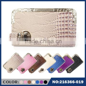 2015 new fashion lady double zipper spell pu Hand purse wholesale or retail