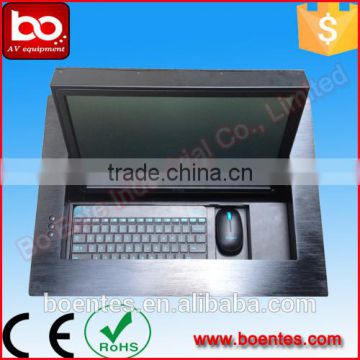 Automatic LCD Monitor Motorized Flip Up Device with Keyboard&Mouse for Conference System