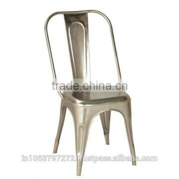 modern chair with nickel finish