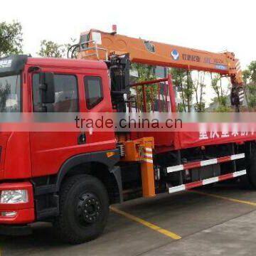 14ton timber crane on truck, Model No.: SQ14S4, hydraulic crane with telescopic arms