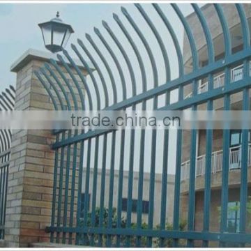 Polyester Powder Coated Iron Palisade Fence /zinc steel fence (20 years experience)