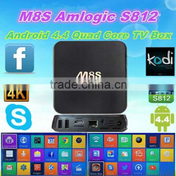 M8S amlogic S812 2G/8G quad-core google tv box Google H.265 2.4GHz / 5ghz Wireless wifi