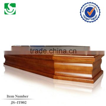 Best carving European style wholesale larch wood coffins