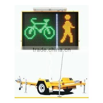 Traffic signs P10 single yellow color led display/led screen/led message electronic traffic signs