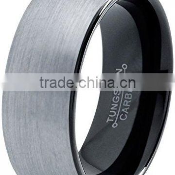 Alibaba China Tungsten Wedding Band Ring 8mm Men Women Comfort Fit Domed Brushed tungsten ring