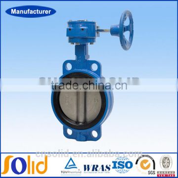 DN40-DN600 lever operated wafers end type type manual butterfly valve