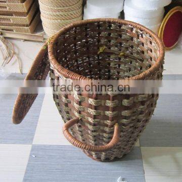 Rattan bamboo basket with double handle from Vietnam