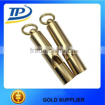 Portable brass emergency whistle, classic EDC tool collection, mini survival whistle with key chain