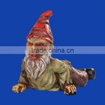 Halloween Gifts Spooky Gnome Crawling Dwarf Zombie Sculpture