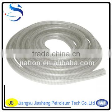 Manufacturer transparent Reinforced Fuel PVC steel wire Pipe discharge hose