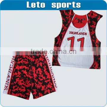 custom Senior lacrosse pinny and shorts lacrosse uniform
