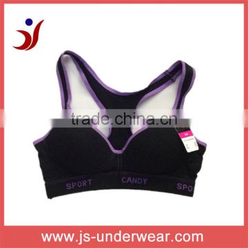 fanshion name brand soprt bra for sexy ladies made in China (accept OEM)