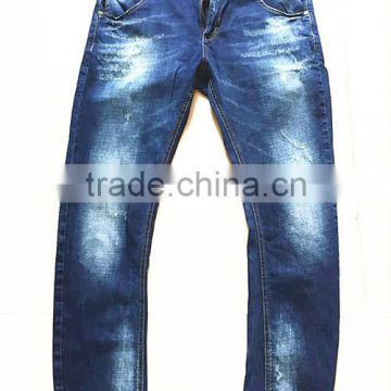 men's 3D cutting fashion five pockets denim jeans pants