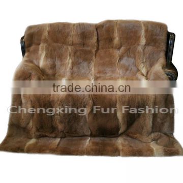 CX-D-08J Super Quality Winter Warm Real Rabbit Fur Wholesale China Blankets