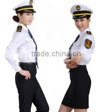 customize high quality elegant perfect fit skirt suits and pants suits uniforms for airline stewardess