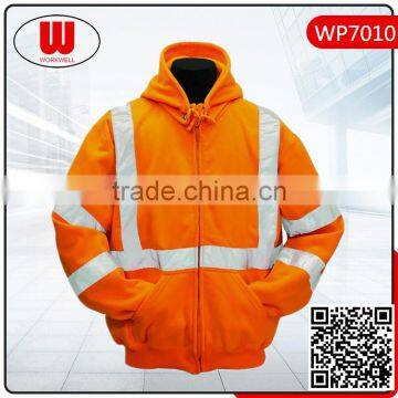 Hi vis zipper man safety hoody