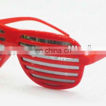 Neon red shutter glasses