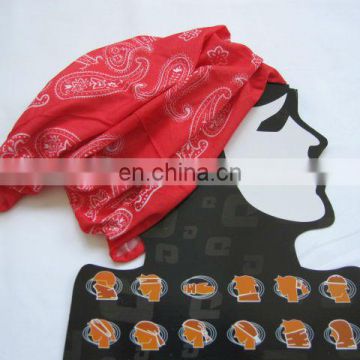 outdoor multifunctional bandana 8 in 1 polyester seamless printed bandana tubular bandana ski bandana muslim headwear