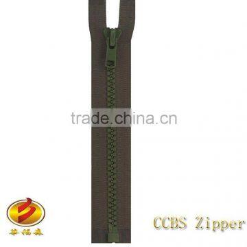 2014 High Quality No.8 Open End Vislon Zipper/Plastic Zipper in Shen Zhen