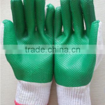 green plam good rubber laminated glove