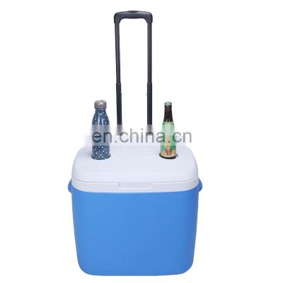 Portable  insulation 18 L cooler box water ice chest with wheels for camping