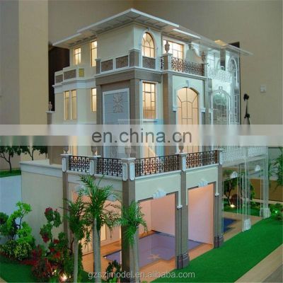 Beautiful 3d rendering apartment building model with light ,ABS & Acrylic miniature architecture model