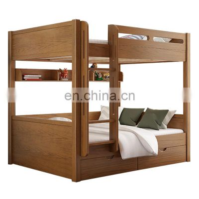 High quality modern kids room furniture wooden kids' bunk bed children beds with storage
