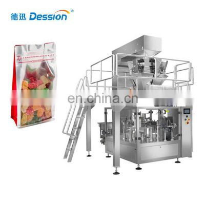 Stand Up Pouch Bear Gummy Candy Packing Machine Small Granule Premade Bag Packing Machine