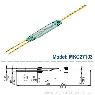 27mm Change Over/Normally Closed Reed Switch MKC-27103 AT50-60/60-70/70-80