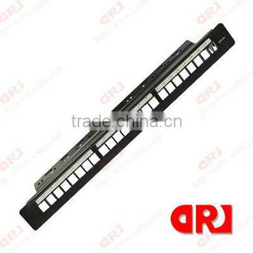 24 ports UTP empty patch panel with back bar