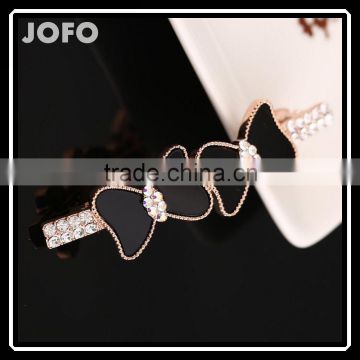 Hot Fashion Vintage Tow Bow Metal Hairpins Enamel Hair Clip Clamp Barrettes Headwear Accessories For Women Girls Jewelry