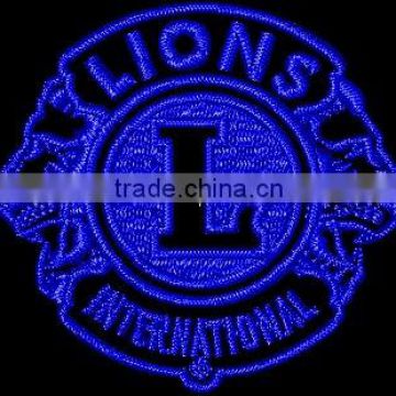 Hand made embroidery lion logo patch emblem badge