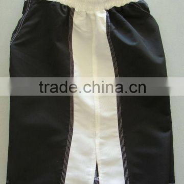 100% Polyester White & Black mma shorts