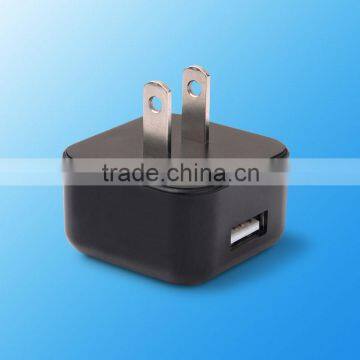 2016 New style of black 5V 1A usb wall charger