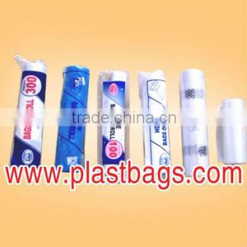 100% HDPE natural plastic bags on roll for food
