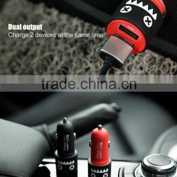 Dual output mini car battery charger for young people