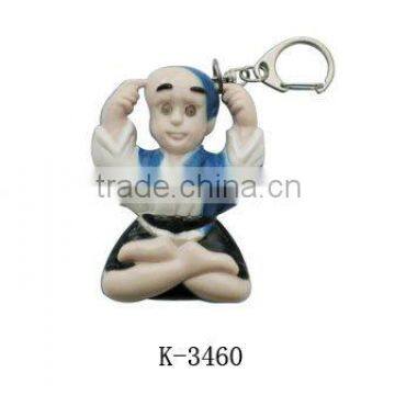 monk shape key chain