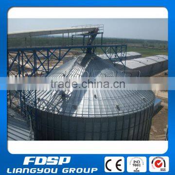 Galvanized hopper bottom corrugated bulk storage silos