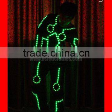 Synchronous LED light jumpsuit dance costume